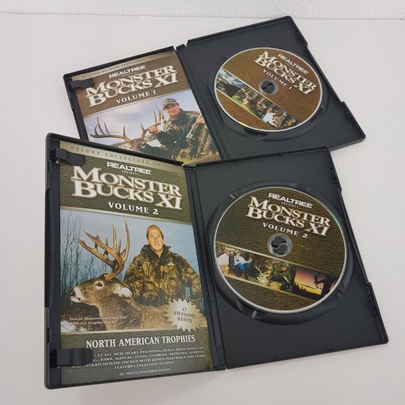 Set of 2 Hunting DVDs Realtree Monster Bucks XI Volumes 1 & 2 - Picture 2 of 4